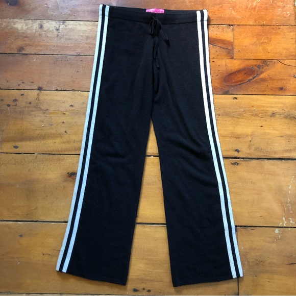 Juicy Couture Black Cashmere Lounge Y2K Pants Size Small